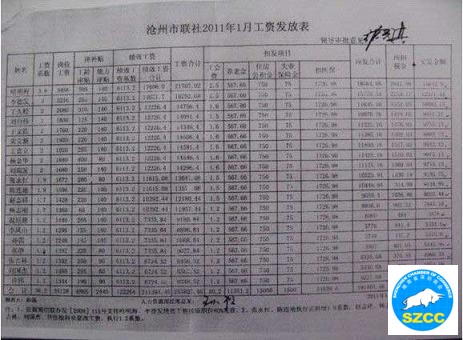 1月工资单