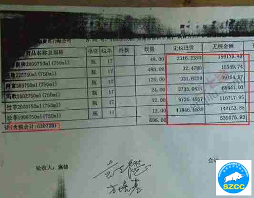 中石化承认网曝百万酒单属实 称用于接待(图)